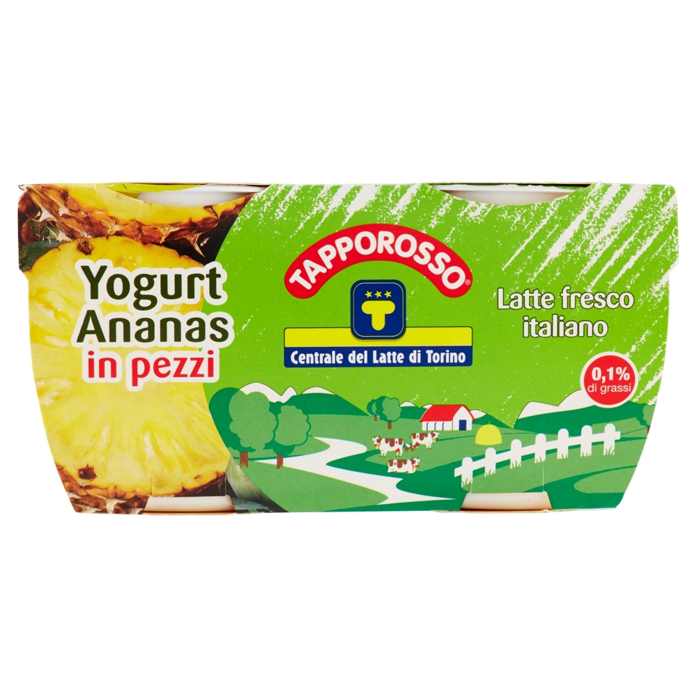 Yogurt Magro all'Ananas in Pezzi, 2x125 g